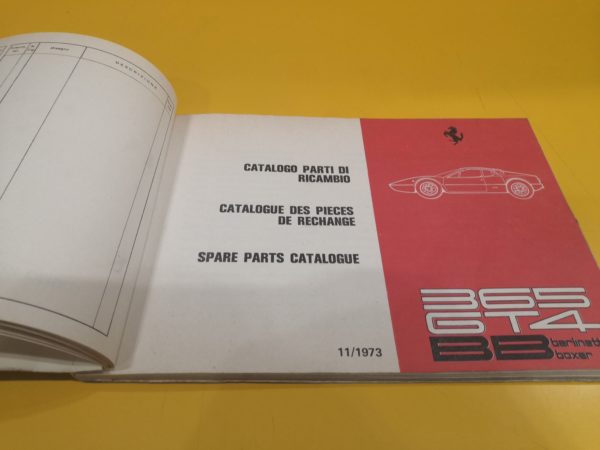 Ferrari 365 GT/4 BB - Catalogo Parti di Ricambio #89/73 - immagine 2