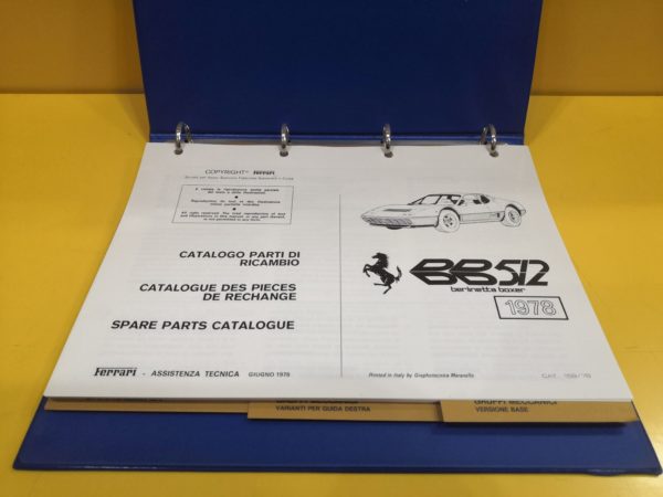 Ferrari 512 BB - Catalogo Parti di Ricambio #159/78 - immagine 2