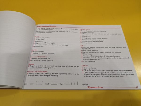 Ferrari F430 - Owner's Warranty and Service #2311/05 - immagine 3