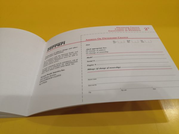 Ferrari F430 Versione US 2005 - Warranty Card and Owner's Service Book #2132/04 - immagine 5