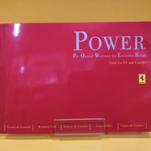 Ferrari POWER - Pre Owned Warranty for Exclusive Retail #0158/04