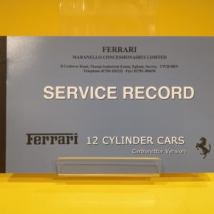 Ferrari Service Record for 12 Cylinder Carburettor Cars