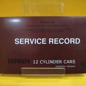 Ferrari Service Record for 12 Cylinder Injection Cars