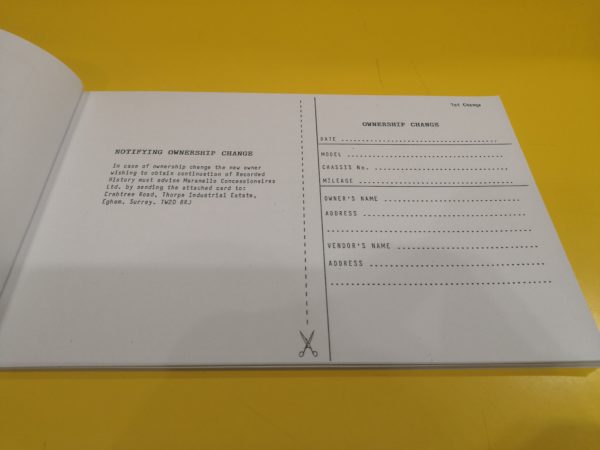 Ferrari Service Record for 8 Cylinder Carburettor Cars - immagine 4
