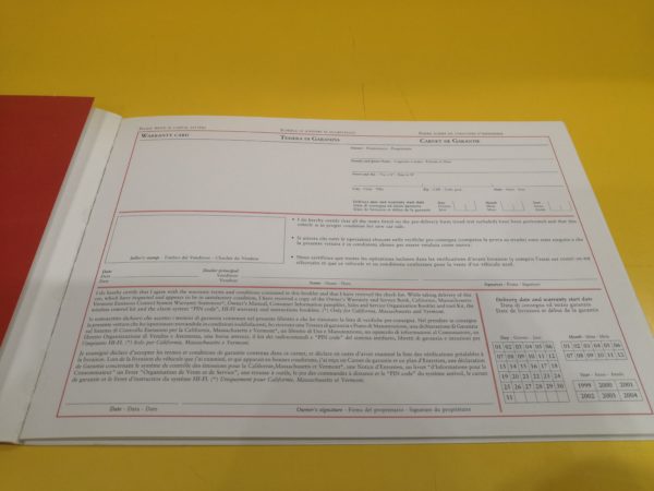 Ferrari Warranty Card and Owner's Service Book #1640/00 - immagine 3