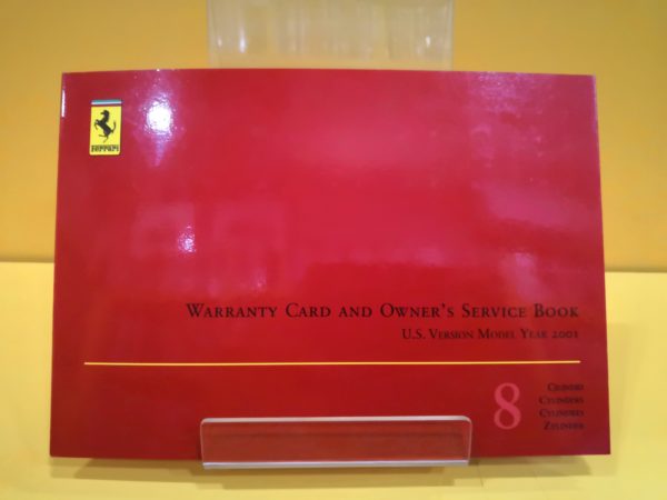 Ferrari Warranty Card and Owner's Service Book #1640/00