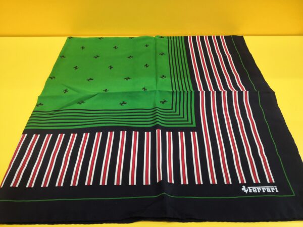 Ferrari Formula by Cartier - Vintage Foulard in Seta Verde