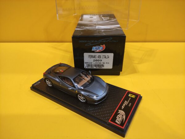 BBR Models BBRC22E - Ferrari 458 Italia 2009 Grigio Argento Opaco