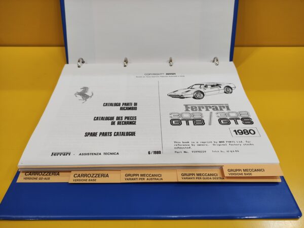 Ferrari 308 GTB & Ferrari 308 GTS - Catalogo Parti di Ricambio #189/80 (Reprint) - immagine 2