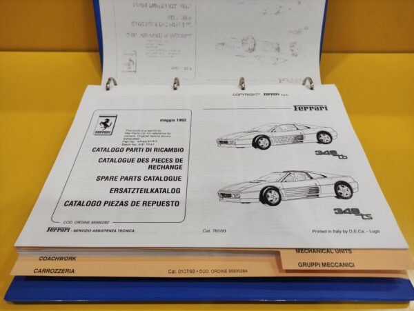 Ferrari 348 TB & Ferrari 348 TS - Catalogo Parti di Ricambio #782/93 (Reprint) - immagine 2