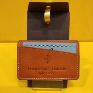 Portatessere Ferrari Owners' Club of Great Britain in Cuoio Schedoni