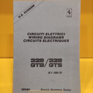 Ferrari 328 GTB & Ferrari 328 GTS Versione US 1986/87 - Circuiti Elettrici #440/86