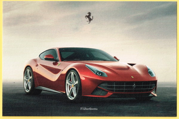 Cartolina Dati Tecnici Ferrari F12 Berlinetta