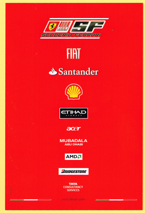 Cartolina Scuderia Ferrari 2010 Luca Badoer #3672/10 - immagine 2