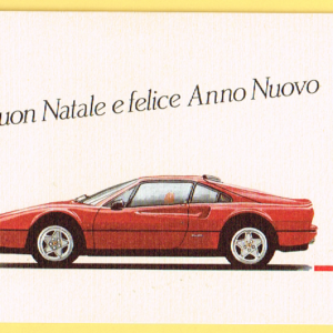 Cartolina Ferrari Auguri per Buon Natale 1985 & Felice Anno Nuovo 1986