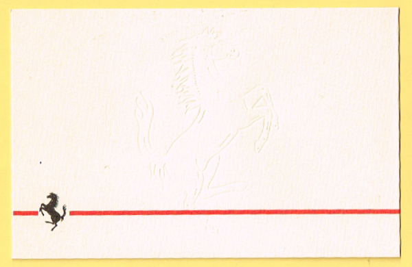 Cartolina Ferrari Auguri per Buon Natale 1985 & Felice Anno Nuovo 1986 - immagine 4