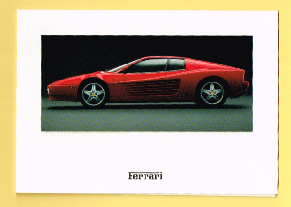 Cartolina Ferrari Auguri per Buon Natale 1992 & Felice Anno Nuovo 1993 #750/92