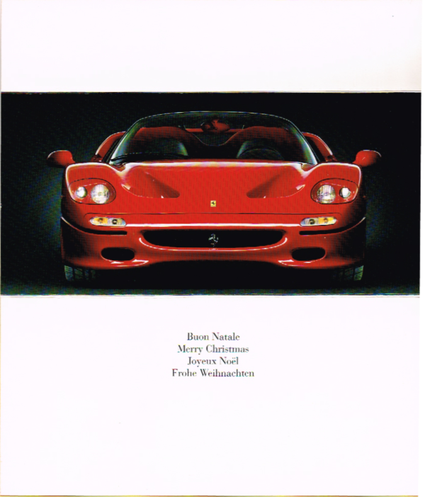 Cartolina Ferrari Auguri per Buon Natale 1995 & Felice Anno Nuovo 1996 #1026/95