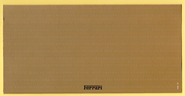 Cartolina Ferrari Auguri per Buon Natale 2000 & Felice Anno Nuovo 2001 #1645/00 - immagine 3