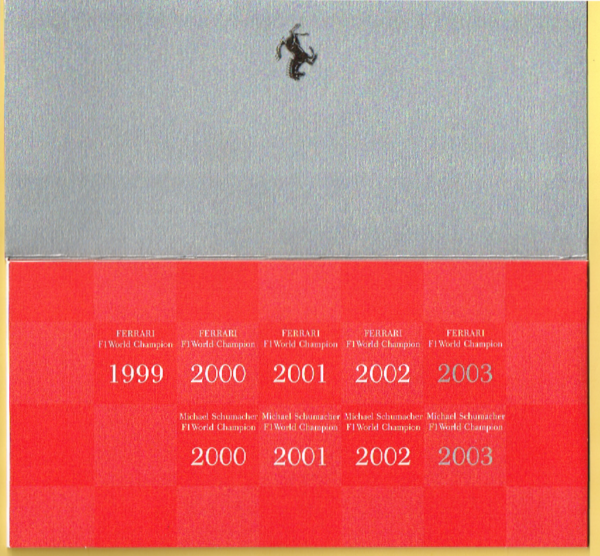 Cartolina Ferrari Auguri per Buon Natale 2003 & Felice Anno Nuovo 2004 - immagine 4