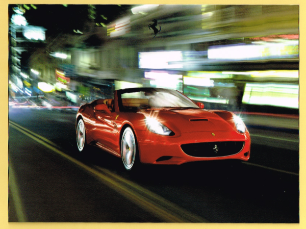 Cartolina Ferrari Auguri per Buon Natale 2008 & Felice Anno Nuovo 2009