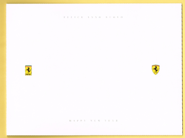 Cartolina Ferrari Auguri per Buon Natale 2008 & Felice Anno Nuovo 2009 - immagine 2