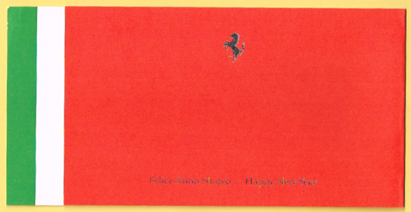 Cartolina Ferrari Auguri per Buon Natale 2009 & Felice Anno Nuovo 2010