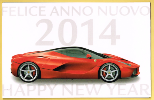 Cartolina Ferrari Auguri per Buon Natale 2013 & Felice Anno Nuovo 2014 - immagine 3