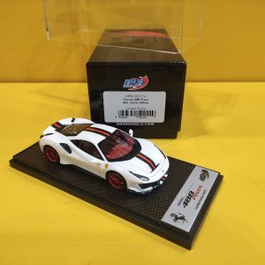 BBR Models BBRC202CFG - Ferrari 488 Pista 2018 Bianco Italia Metallizzato