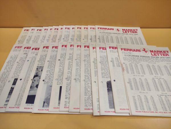 Ferrari Market Letter Volume 11 Year 1986