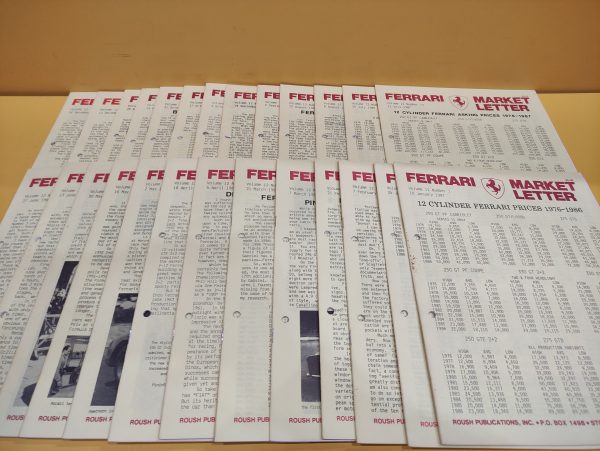 Ferrari Market Letter Volume 12 Year 1987