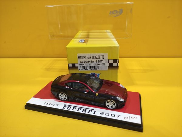 BBR Models BBR197C - Ferrari 612 Scaglietti Sessanta 2007 Nero/Bordeaux