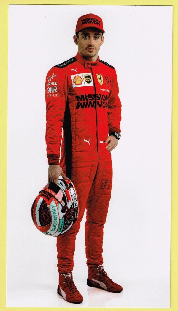 Cartolina Scuderia Ferrari 2020 Mission Winnow Charles Leclerc