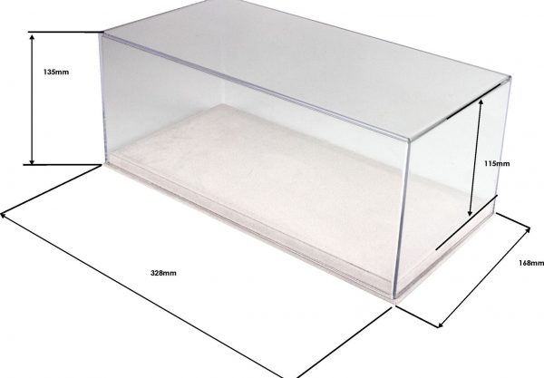 Vetrinetta con Base in Alcantara Bianco per Modelli Scala 1:18 - immagine 2