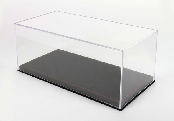 Vetrinetta con Base in Alcantara Nero per Modelli Scala 1:18