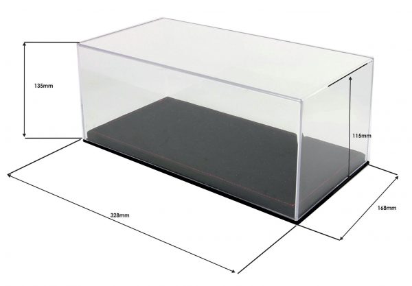 Vetrinetta con Base in Alcantara Nero per Modelli Scala 1:18 - immagine 2