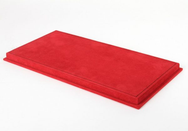 Vetrinetta con Base in Alcantara Rosso con Cucitura Nera per Modelli Scala 1:18 - immagine 3