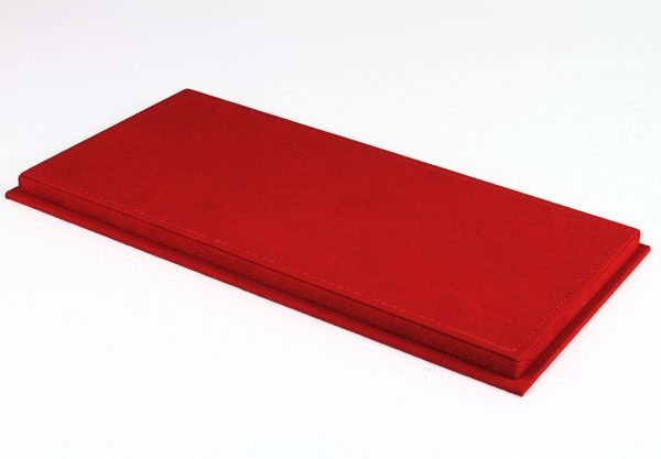 Vetrinetta con Base in Alcantara Rosso con Cucitura Rossa per Modelli Scala 1:18 - immagine 3