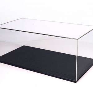 Vetrinetta con Base in Ecopelle Nera per Modelli Scala 1:18