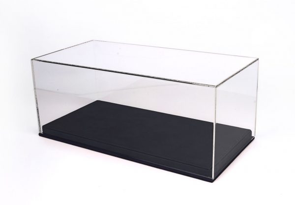 Vetrinetta con Base in Ecopelle Nera per Modelli Scala 1:18