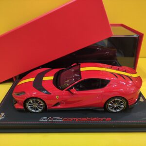 BBR Models P18207B - Ferrari 812 Competizione 2021 Rosso Corsa con Striscia Giallo Fly