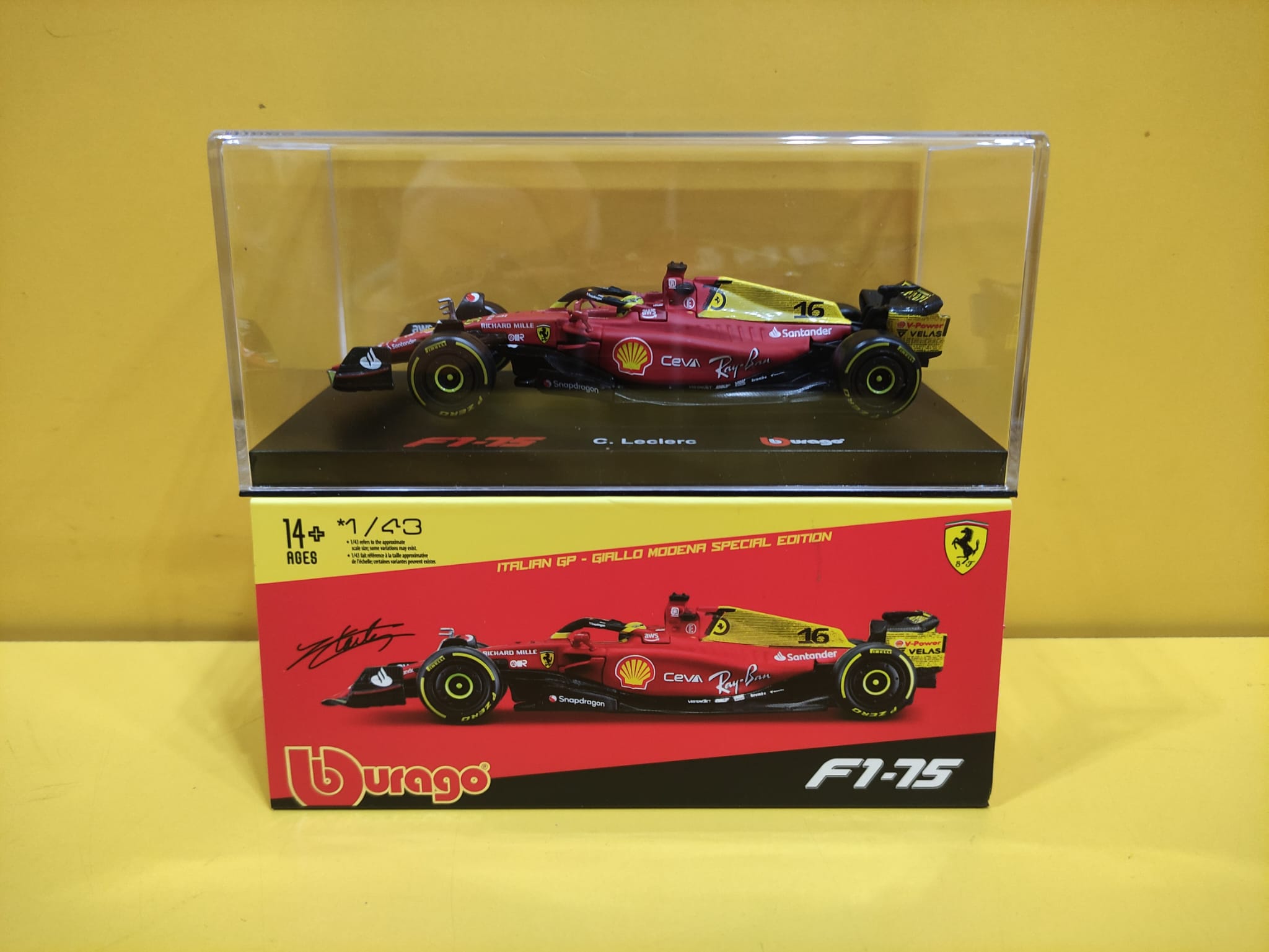 BBURAGO 1/43 - FERRARI F1-75 - Italy Monza GP 2022