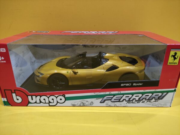 Bburago Race & Play - Ferrari SF90 Spider 2020 Giallo