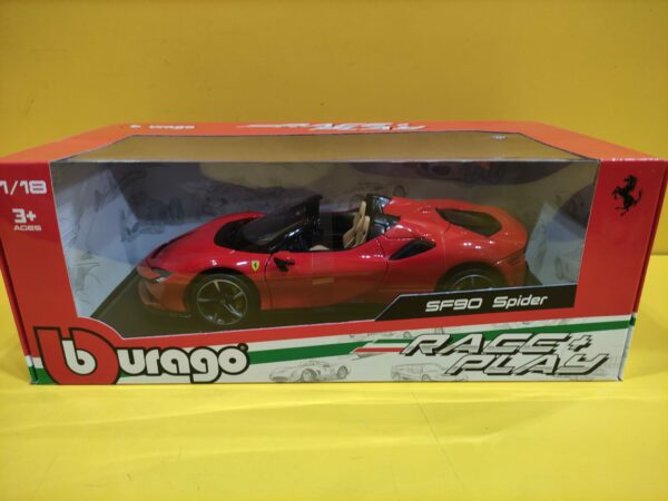 Bburago Race & Play - Ferrari SF90 Spider 2020 Rosso